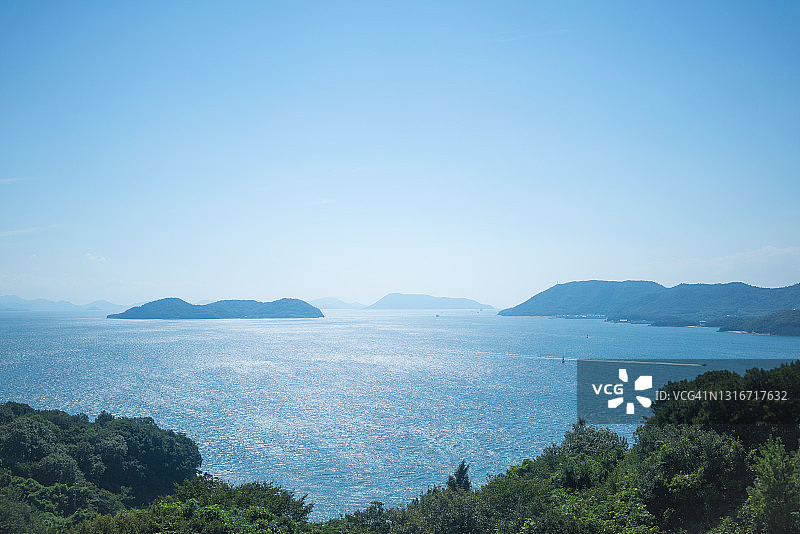 岛屿所见的濑户内海图片素材