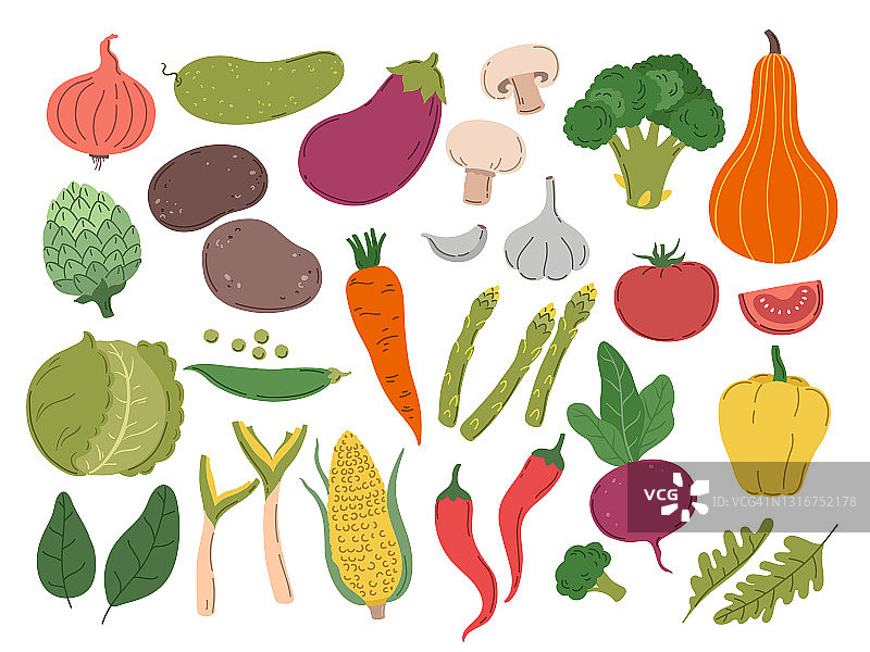新鲜彩色蔬菜组合图片素材