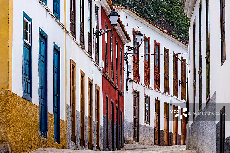 西班牙拉戈梅拉的阿古洛村图片素材