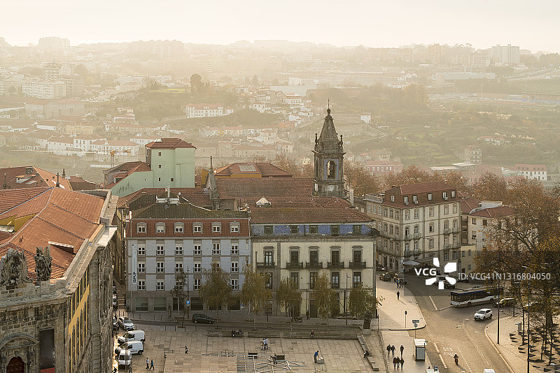 葡萄牙波尔图老城区建筑高角度景观图片素材