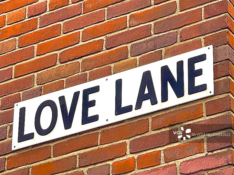 布鲁克林高地爱情巷街道标志图片素材