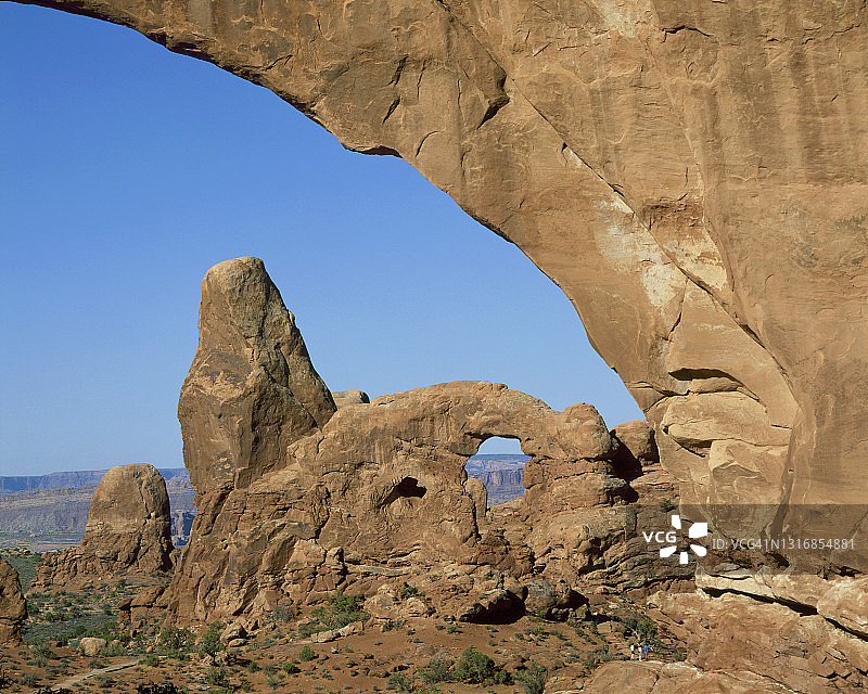 犹他州：北窗拱门和炮塔拱门图片素材