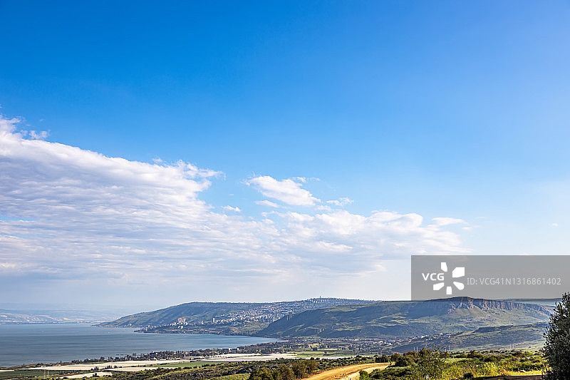 晴朗的加利利海图片素材