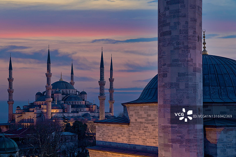 伊斯坦布尔苏丹艾哈迈德清真寺图片素材