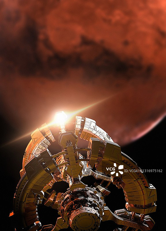 太空旅行概念插画图片素材