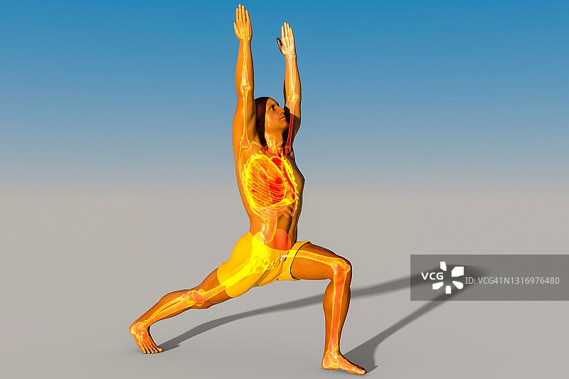 瑜伽中的呼吸调节图片素材