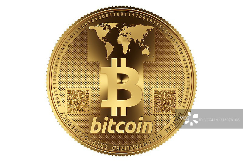 比特币加密货币概念插图图片素材