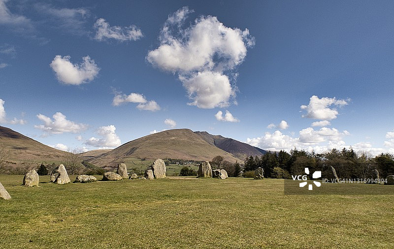 英国湖区卡斯特里格石圈图片素材