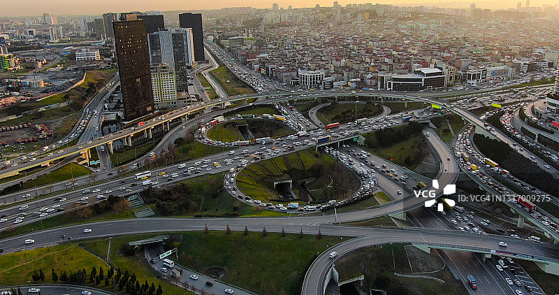 土耳其伊斯坦布尔交通延时摄影图片素材