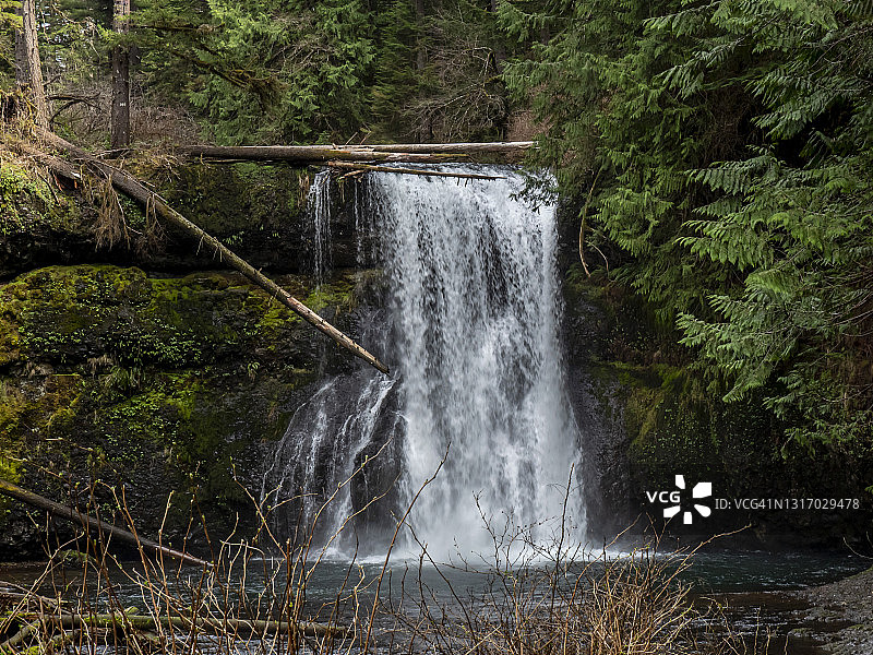 银瀑州立公园上北瀑布图片素材