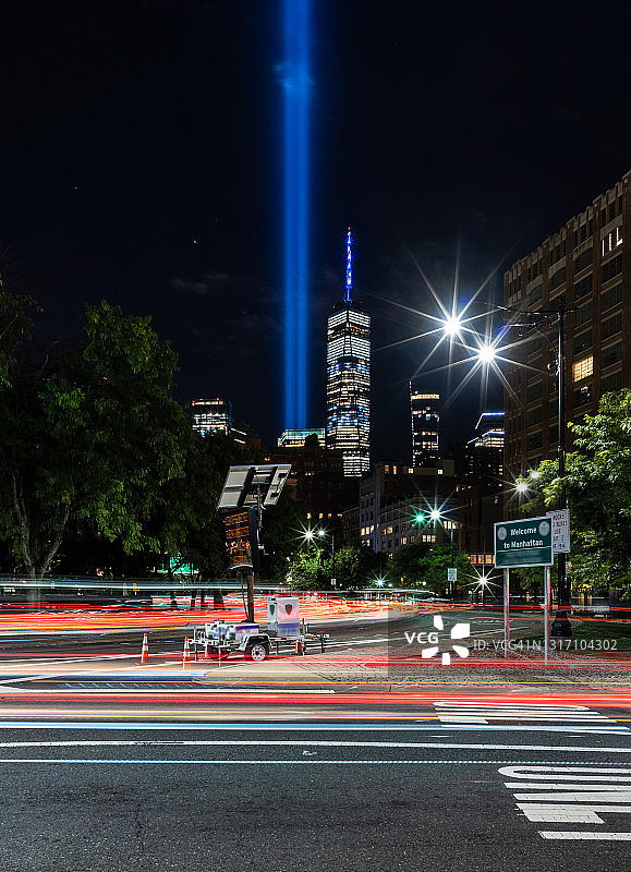 9/11纪念：2020年纪念之光图片素材