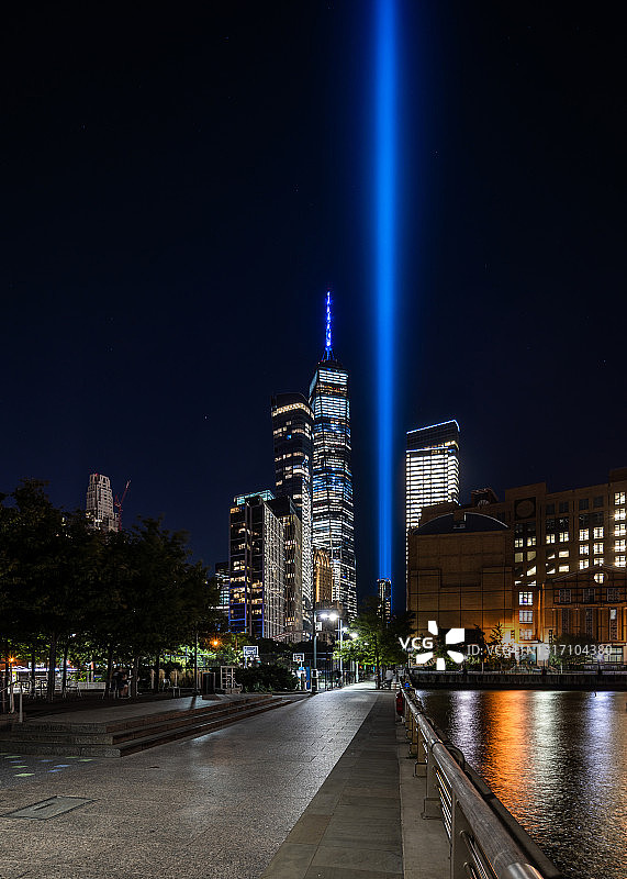 9/11纪念：2020年纪念之光图片素材