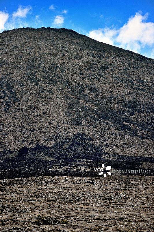 留尼汪岛富尔奈斯火山植物群落演替过程图片素材