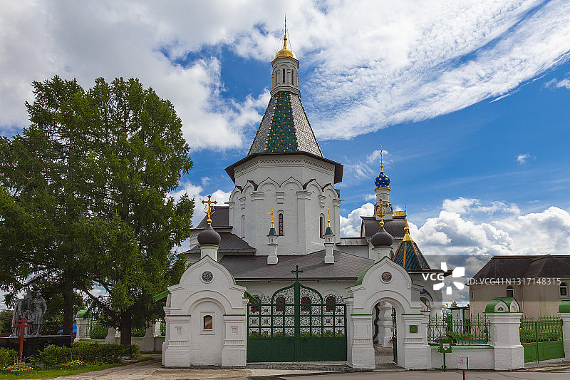 俄罗斯伊斯特拉区尼库利诺村的圣尼古拉斯显灵教堂图片素材