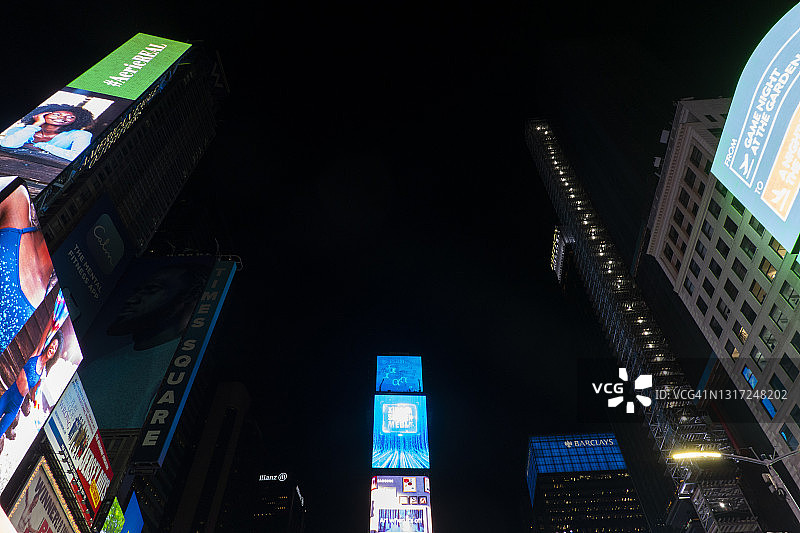 美国纽约曼哈顿时代广场夜景图片素材