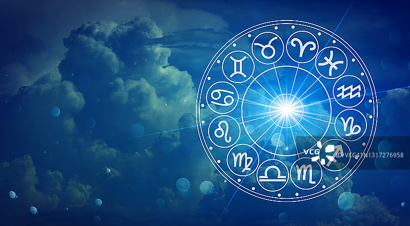 星座运势圈内的十二星座图片素材