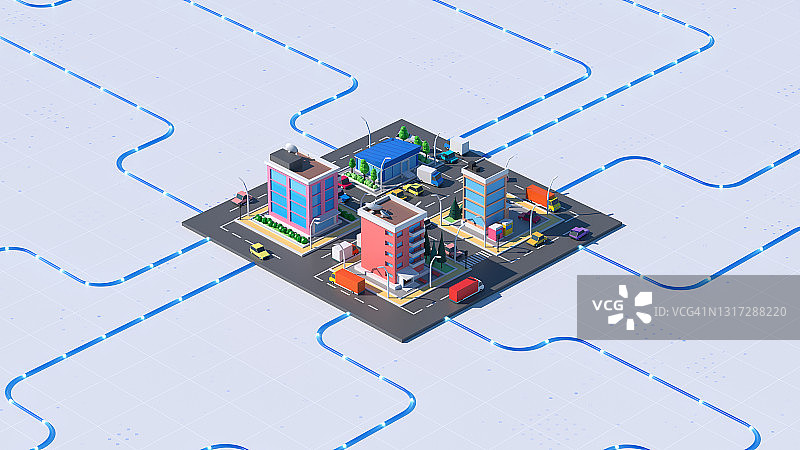 智慧城市插画图片素材