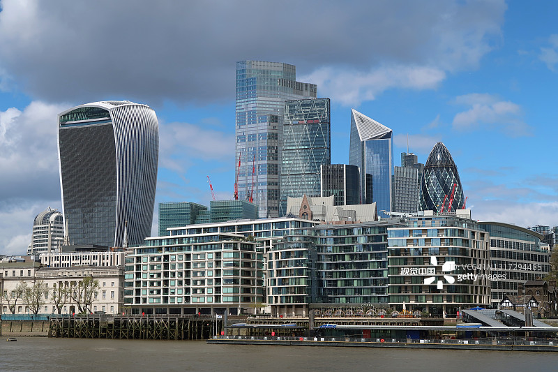 伦敦金融城摩天大楼群图片素材