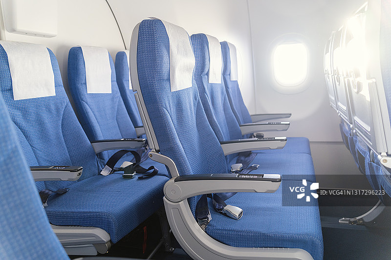 飞机客舱内的座椅图片素材