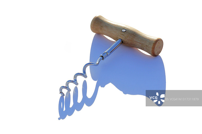 白色背景上带阴影的开瓶器图片素材