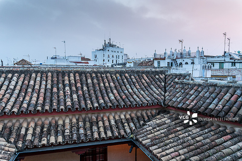 塞维利亚老城区的屋顶图片素材