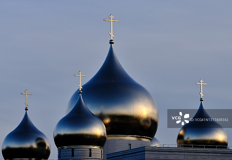 巴黎东正教教堂的圆顶图片素材