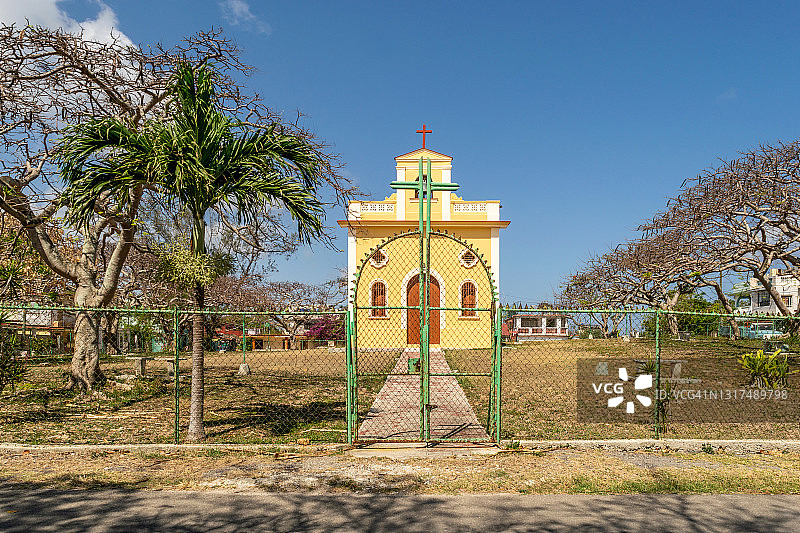 古巴哈瓦那科希马尔镇的教堂，2021年图片素材