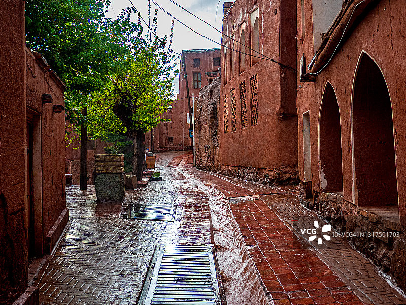 伊朗伊斯法罕省阿比扬历史村落图片素材