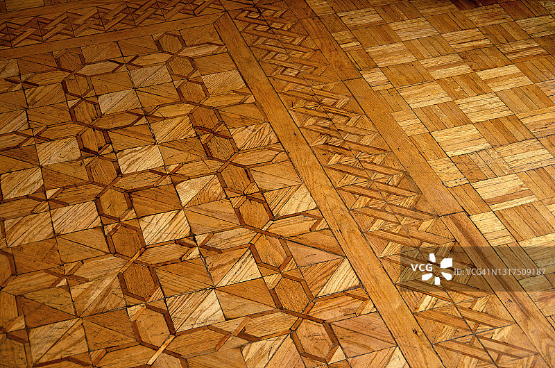 旧清漆装饰图案拼花木地板图片素材