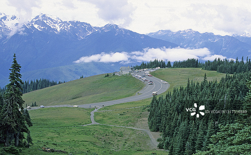 华盛顿州奥林匹克国家公园飓风岭和游客中心图片素材
