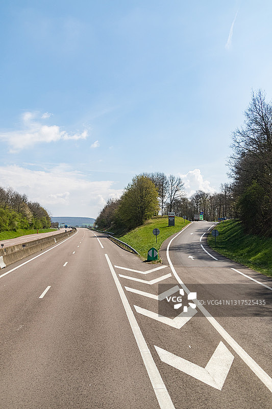 从巴黎到里昂的公路图片素材