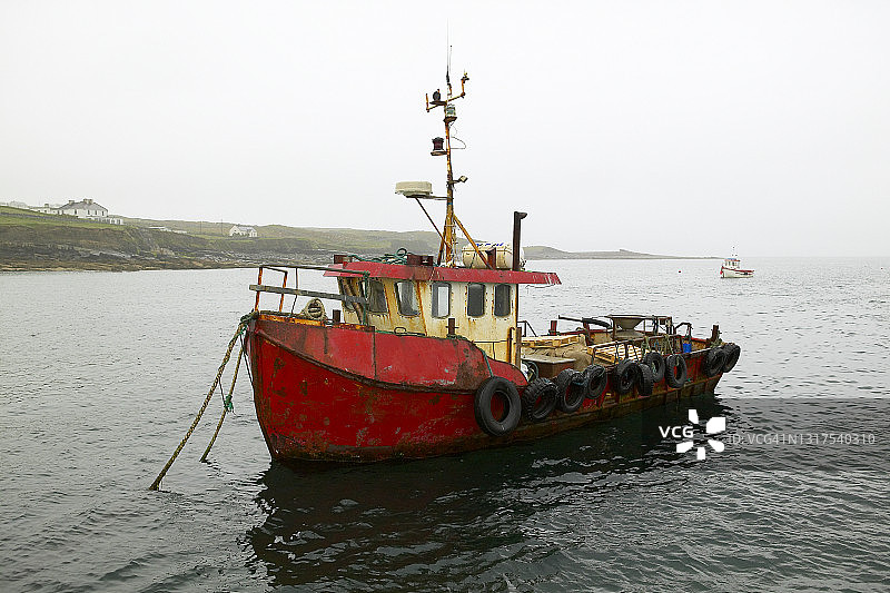 停泊在爱尔兰的渔船图片素材