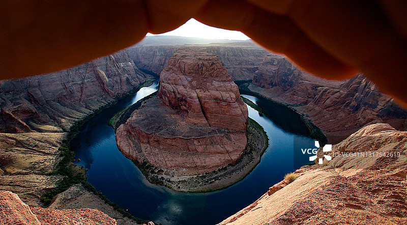 旅游目的地：亚利桑那州马蹄湾视角图片素材