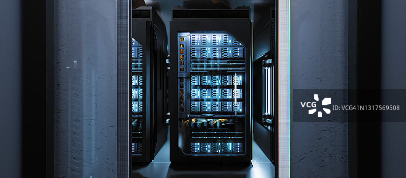 大型机房推拉门图片素材