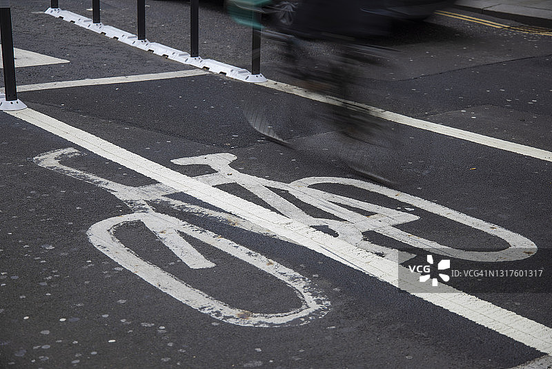 自行车道标志图片素材
