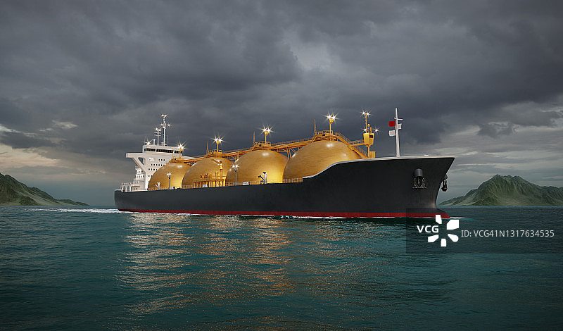 海上液化天然气运输船图片素材