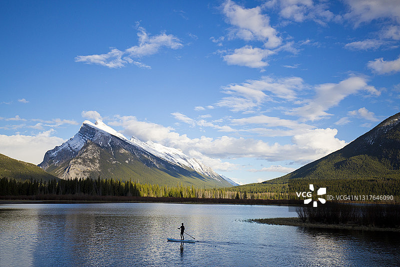 班夫划桨板探险图片素材