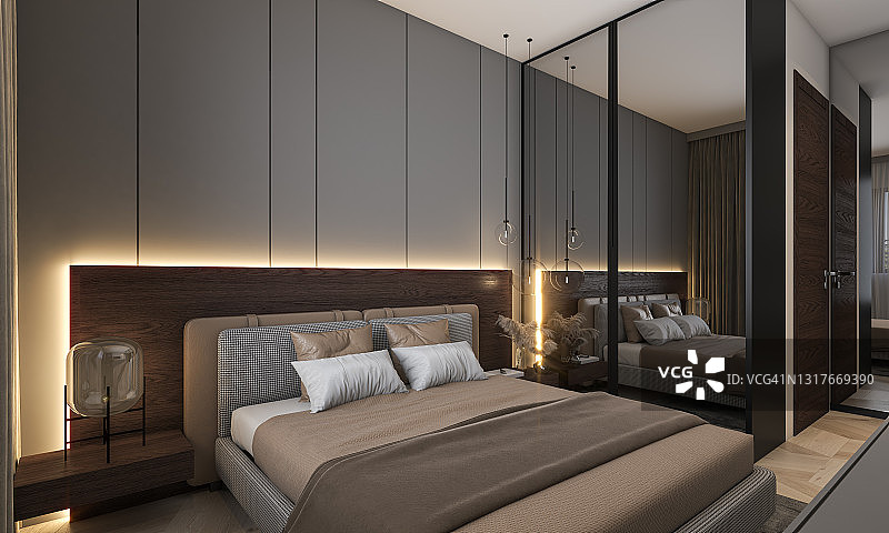 现代卧室内景图片素材