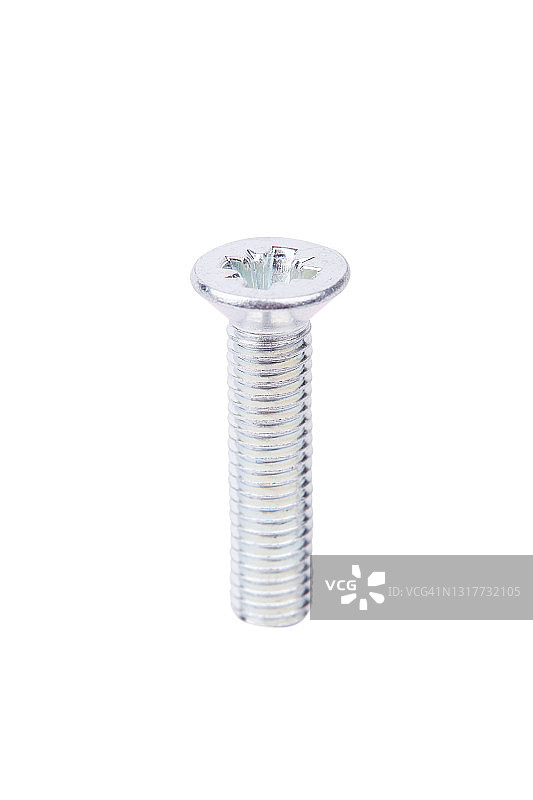 白色背景上的螺丝图片素材