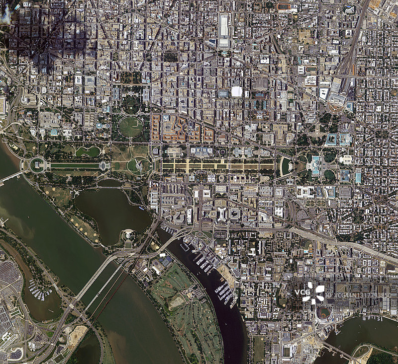 美国华盛顿卫星图像图片素材