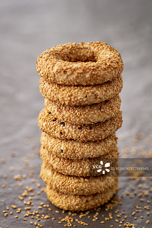 土耳其芝麻面包圈Simit图片素材