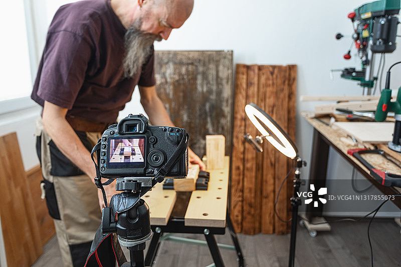 木工拍摄特写图片素材