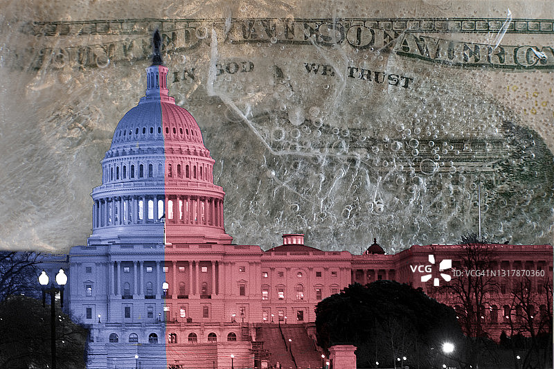 党派政治与工资冻结图片素材