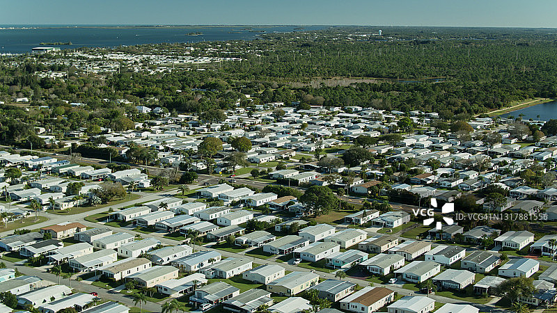 佛罗里达州赤脚湾的航拍景色图片素材