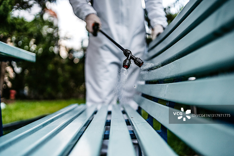 后院消毒，预防病毒图片素材