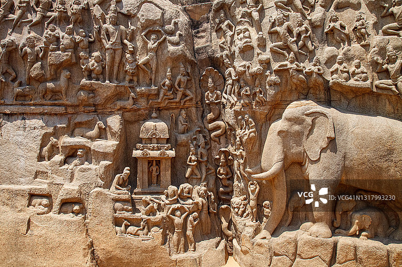 恒河降凡浮雕图片素材