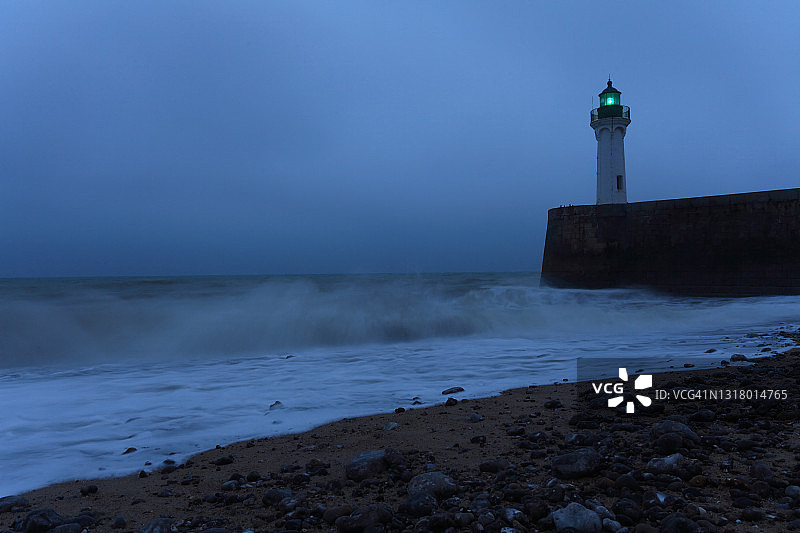 圣瓦莱里昂科灯塔（法国诺曼底）图片素材