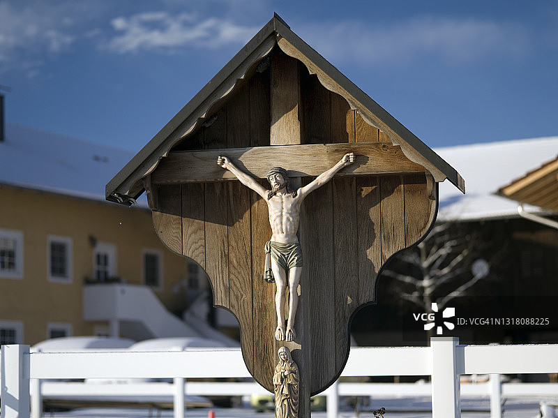 十字架上的耶稣 - 宗教物品 - 德国巴伐利亚图片素材