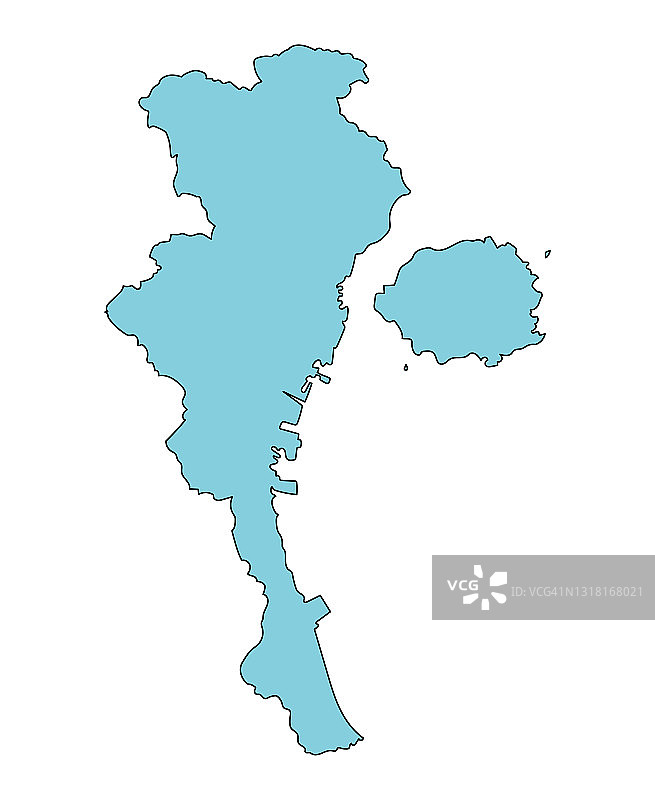 日本鹿儿岛县鹿儿岛市地图图片素材