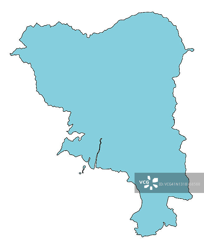 日本鹿儿岛县雾岛市地图图片素材